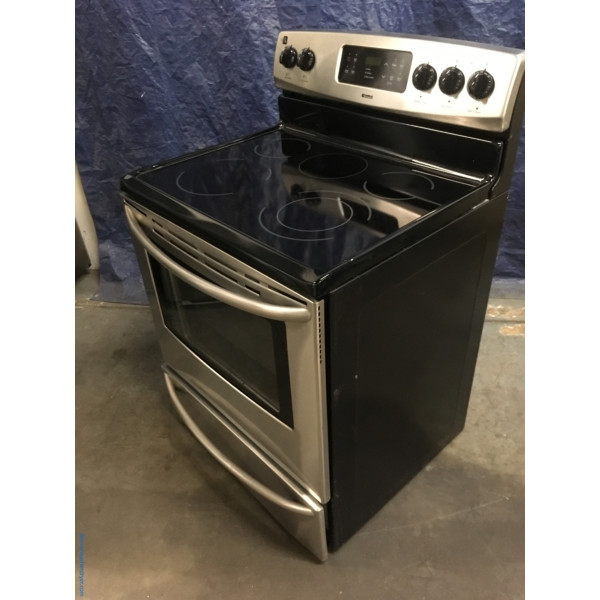 Kenmore 30″ Free-Standing Electric Glass-Top (4.9 Cu. Ft.) Range, 1-Year Warranty