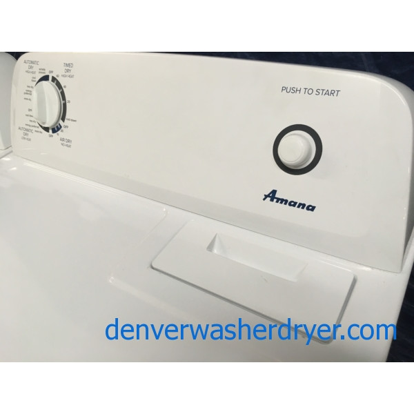 HE Amana (Maytag) TopLoad Washer w/Agitator & Electric Dryer, 1Year