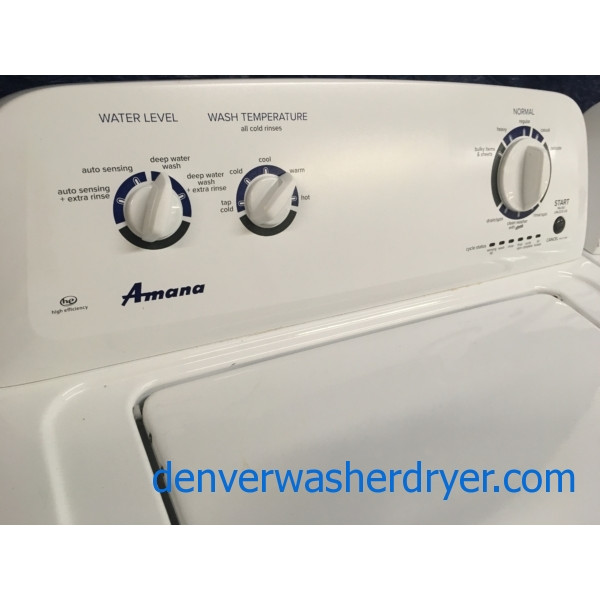 HE Amana (Maytag) TopLoad Washer w/Agitator & Electric Dryer, 1Year Warranty 3973 Denver