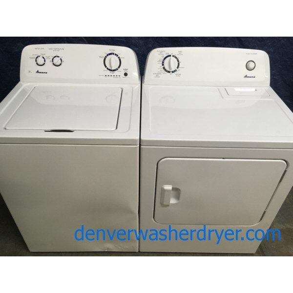HE Amana (Maytag) TopLoad Washer w/Agitator & Electric Dryer, 1Year