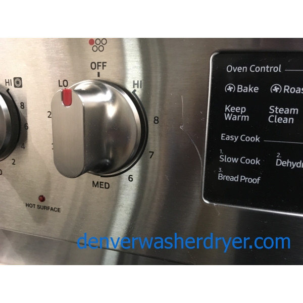 BRANDNEW Stainless Samsung GlassTop 30" FreeStanding SelfCleaning