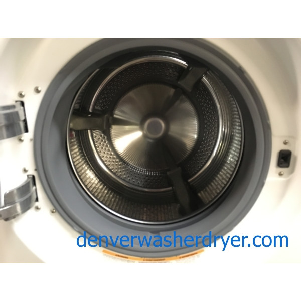 27″ Quality Refurbished LG HE Front-Load Stackable Direct-Drive Washer & Electric Dryer, 1-Year Warranty