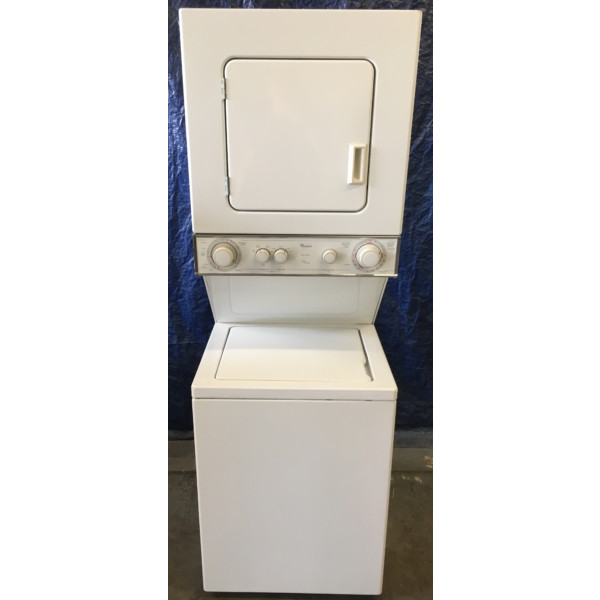Quality Refurbished Whirlpool 24″ Thin-Twin Electric Laundry Center, 1-Year Warranty