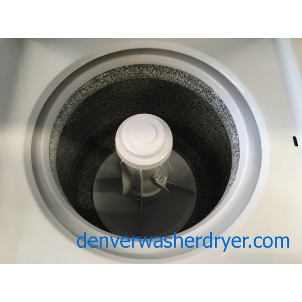 24″ Quality Refurbished Heavy-Duty Whirlpool Thin-Twin Direct-Drive Electric Laundry Center, 1-Year Warranty