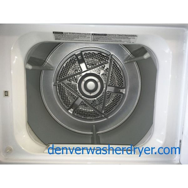 27″ Quality Refurbished GE Heavy-Duty Electric Unitized Space-Maker Washer/Dryer, 1-Year Warranty