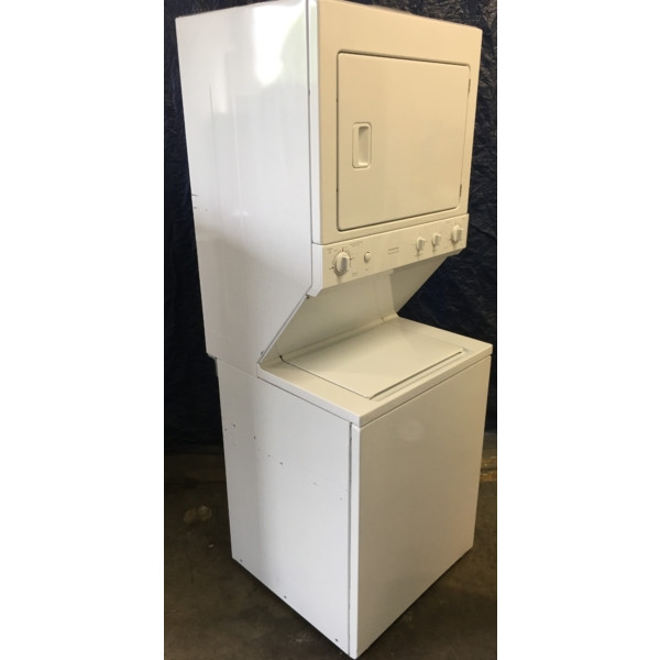 27″ Quality Refurbished GE Heavy-Duty Electric Unitized Space-Maker Washer/Dryer, 1-Year Warranty