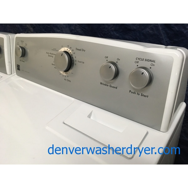 HE Kenmore Top-Load Washer w/Exclusive Triple Action Impeller & Electric Dryer, 1-Year Warranty