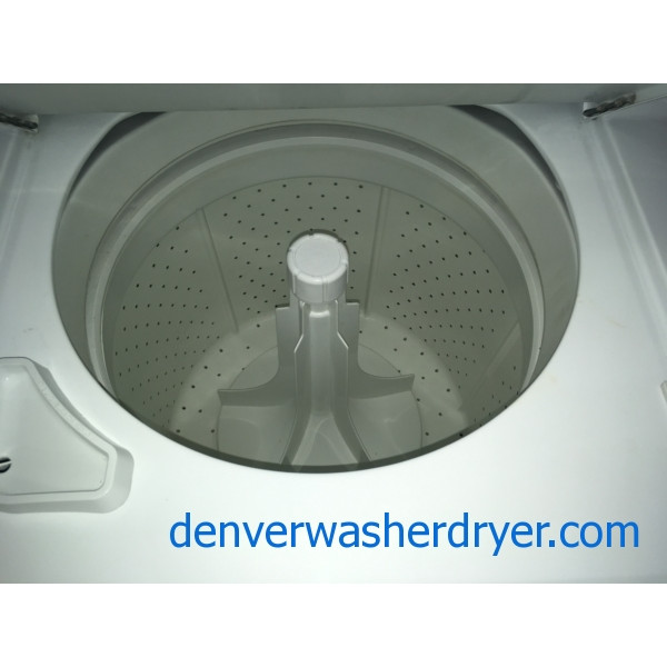 27″ GE Unitized Space-Maker Washer & Electric Dryer, 1-Year Warranty