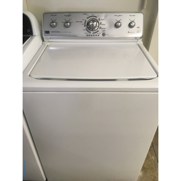 27″ Energy Star Maytag Centennial Top-Load Washer, 1-Year Warranty