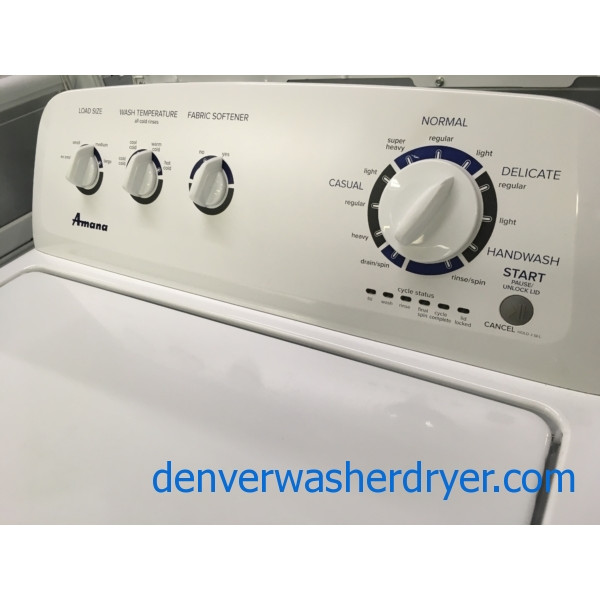 Amazing Amana(Maytag) Washer Dryer Set, Electric, Full Sized, 1-Year Warranty!