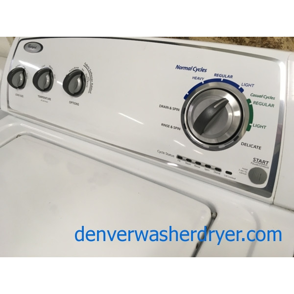 Whirlpool Top-Load Washing Machine, 3.4 Cu Ft, Agitator, Clean and Good Working!