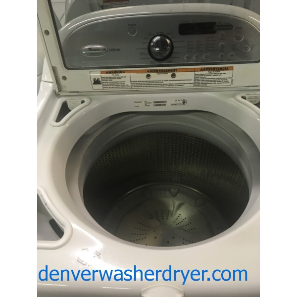 HE 27" Whirlpool Cabrio TopLoad Washer & ElectricSteam Dryer, Direct