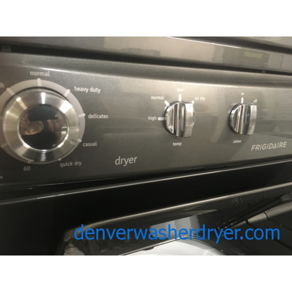 BRAND-NEW Stacked 27″ Unitized Frigidaire HE Washer & Electric Dryer Laundry Center, 1-Year Warranty