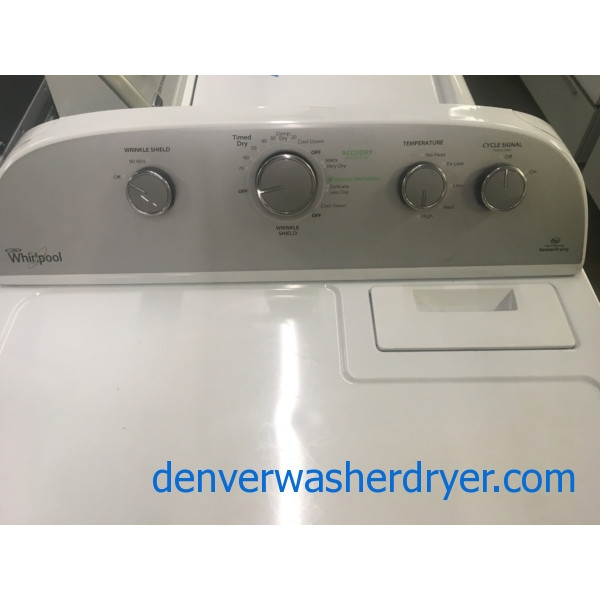 HE 27″ Whirlpool Top-Load Washer & Electric Dryer w/Sensor-Dry, 1-Year Warranty