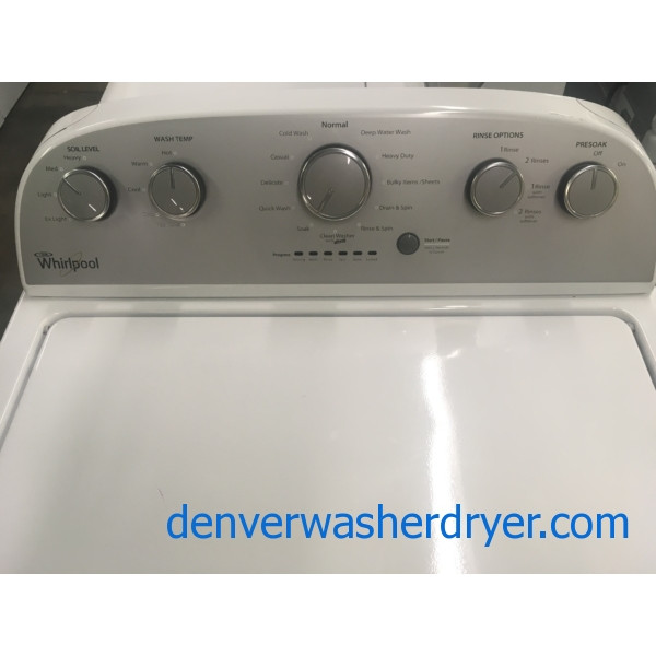 HE 27″ Whirlpool Top-Load Washer & Electric Dryer w/Sensor-Dry, 1-Year Warranty