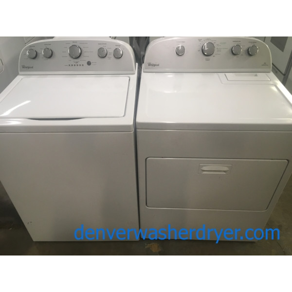 HE 27″ Whirlpool Top-Load Washer & Electric Dryer w/Sensor-Dry, 1-Year Warranty