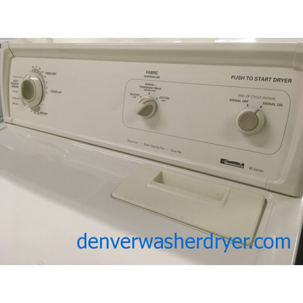 29″ Almond-Colored Heavy-Duty Quality Refurbished Kenmore 80 Series Electric Dryer, 1-Year Warranty