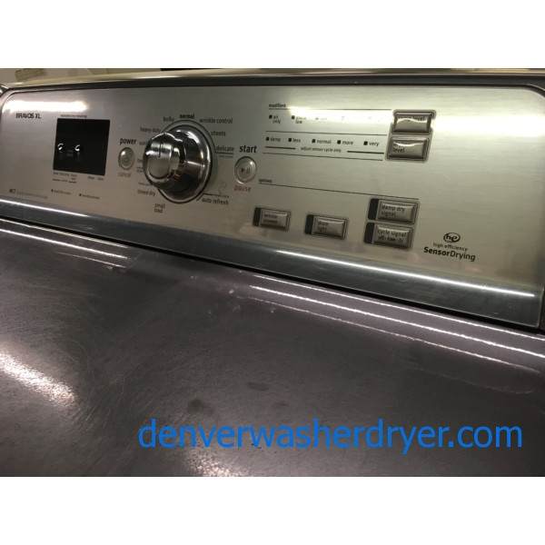 Quality Refurbished HE Maytag Bravos XL-Series Top-Load Direct-Drive Washer & HE Electric Steam-Dryer, 1-Year Warranty