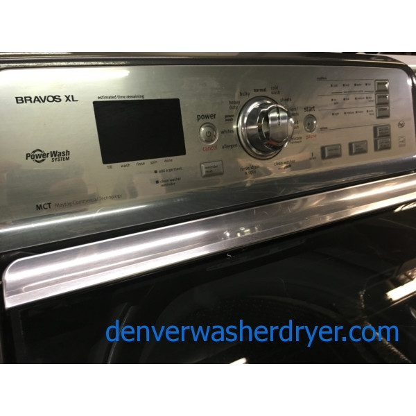 Quality Refurbished HE Maytag Bravos XL-Series Top-Load Direct-Drive Washer & HE Electric Steam-Dryer, 1-Year Warranty