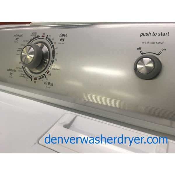 Maytag Centennial Commercial Technology Full-Sized Top-Load Washer & Electric Dryer (220v) Set, 1-Year Warranty