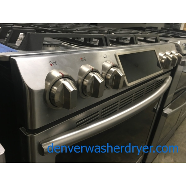 Stainless Samsung 30" SlideIn *GAS* Convection (5.8 Cu. Ft.) Range, 1