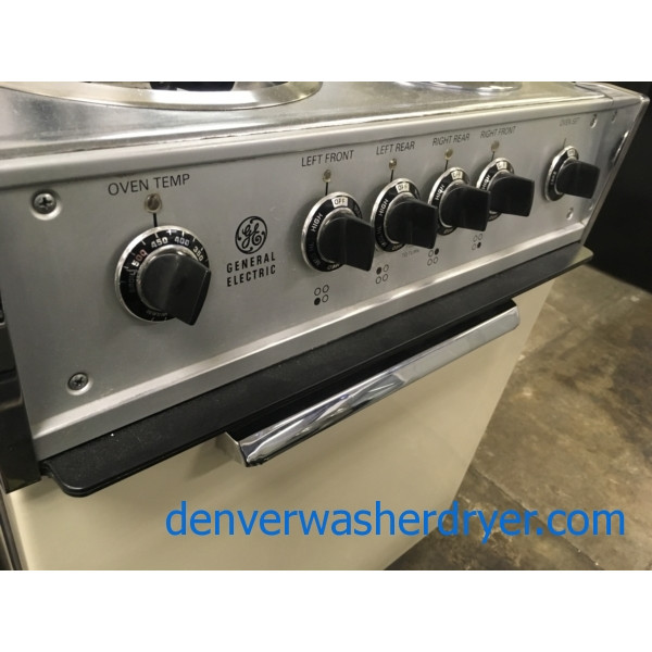 20″ Free-Standing GE Hotpoint Electric Coil-Top Range, 1-Year Warranty