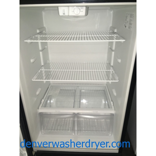 30" Black Frigidaire (18.2 Cu. Ft.) TopFreezer Refrigerator, 1Year