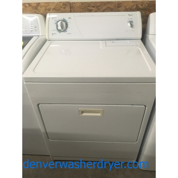 Newer Model Whirlpool Top-Load Direct-Drive Washing Machine, Steam, (4.8 Cu. Ft.) & Super-Capacity Electric Dryer, 1-Year Warranty