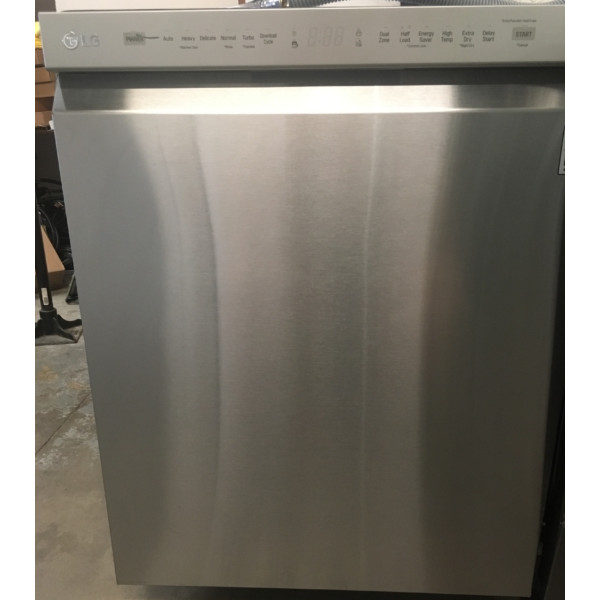BRAND-NEW LG Stainless 24″ Built-In Front-Control Tall-Tub Dishwasher w/Stainless Interior, 1-Year Warranty