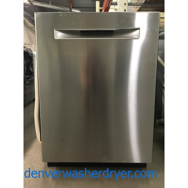 24" Bosch ENERGY STAR BuiltIn Stainless Pocket Handle TallTub Dishwasher w/Stainless Interior