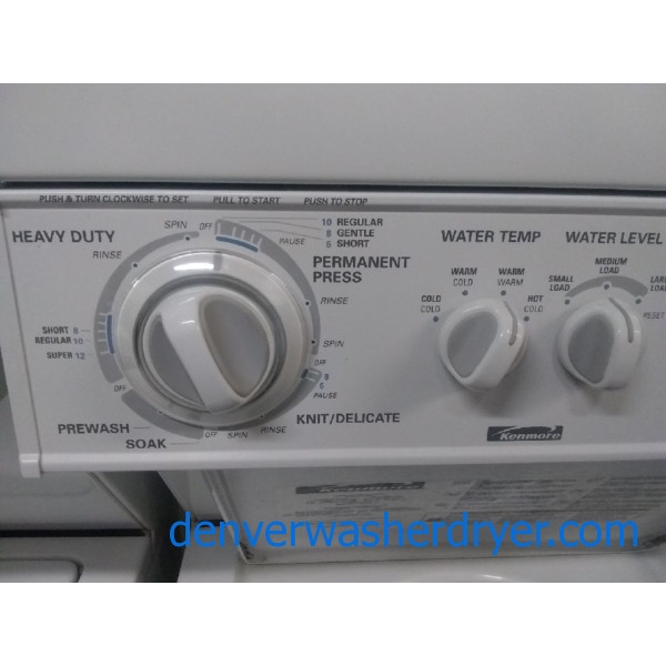 Heavy-Duty Quality Refurbished 24″ Kenmore Unitized Laundry Center, 1-Year Warranty