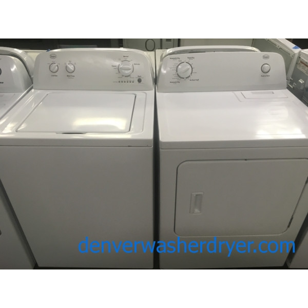 27″ Roper (Whirlpool) Quality Refurbished Top-Load Washer & Electric Dryer, 1-Year Warranty