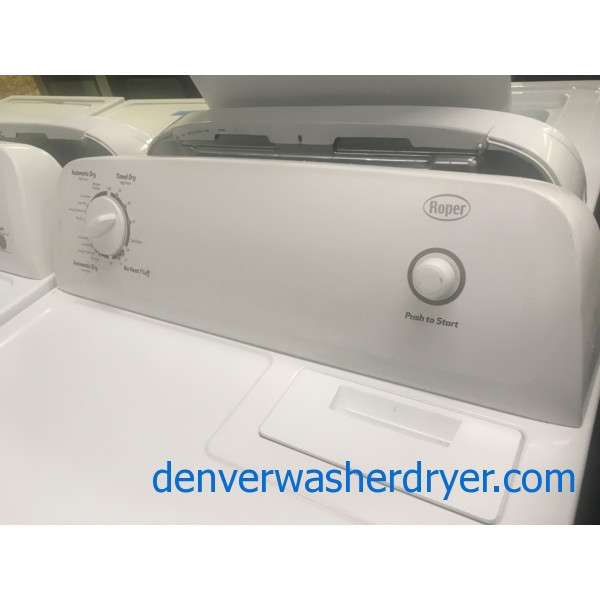 27″ Roper (Whirlpool) Quality Refurbished Top-Load Washer & Electric Dryer, 1-Year Warranty
