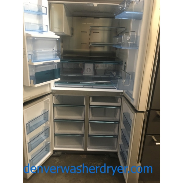 36″ Stainless Samsung Chef Collection 4-Door Flex (34 Cu. Ft.) Refrigerator, 1-Year Warranty