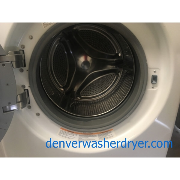 27″ LG Quality Refurbished Front-Load Stackable Direct-Drive Washer & Electric Dryer Set, 1-Year Warranty