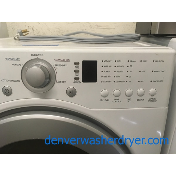 27″ LG Quality Refurbished Front-Load Stackable Direct-Drive Washer & Electric Dryer Set, 1-Year Warranty