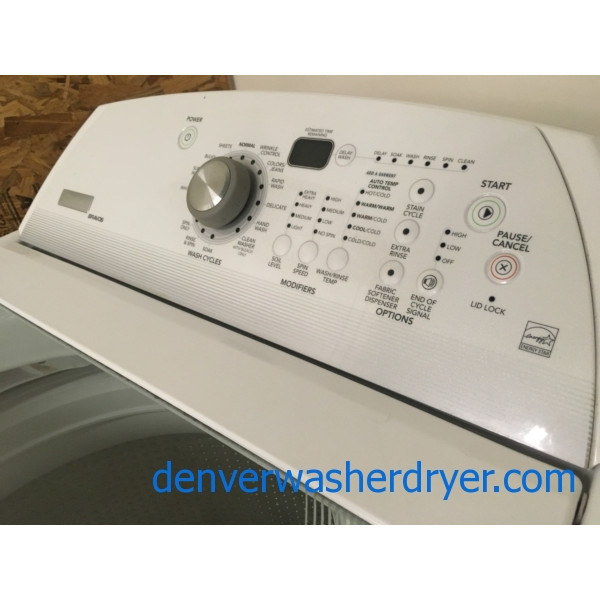 Quality Refurbished 27″ Energy Star Maytag Bravo Top-Load HE Direct-Drive Washer, 1-Year Warranty