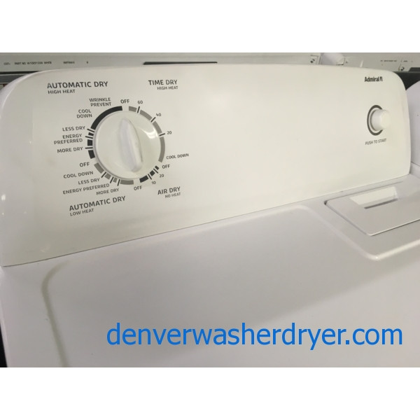 Quality Refurbished Admiral (Maytag) Full-Sized Top-Load Washer & Electric Dryer, 1-Year Warranty