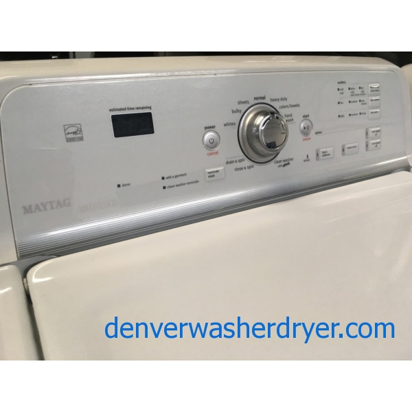 Mighty Maytag Bravos Direct-Drive HE Washer, Electric Dryer, Quality Refurbished, 1-Year Warranty!