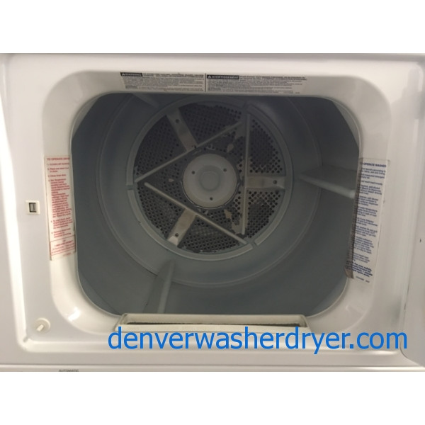 27″ Kenmore Stackable (Unitized) Full-Sized Washer, Electric Dryer, Combo, Quality Refurbished, 1-Year Warranty