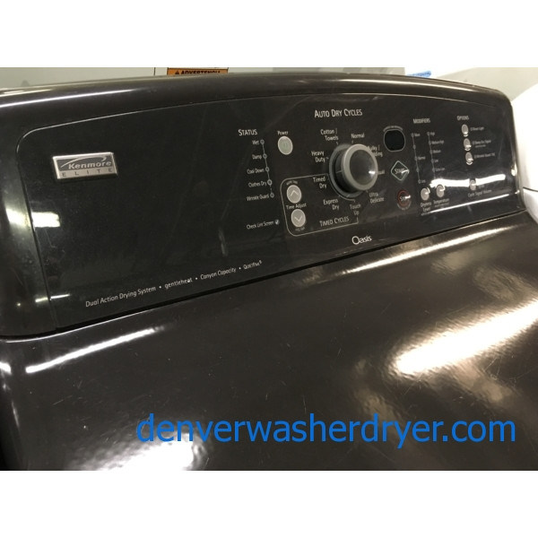 Slick Kenmore Oasis Direct-Drive Washer, Electric Dryer, Metallic Grey, Energy Star, HE, Quality Refurbished, 1-Year Warranty