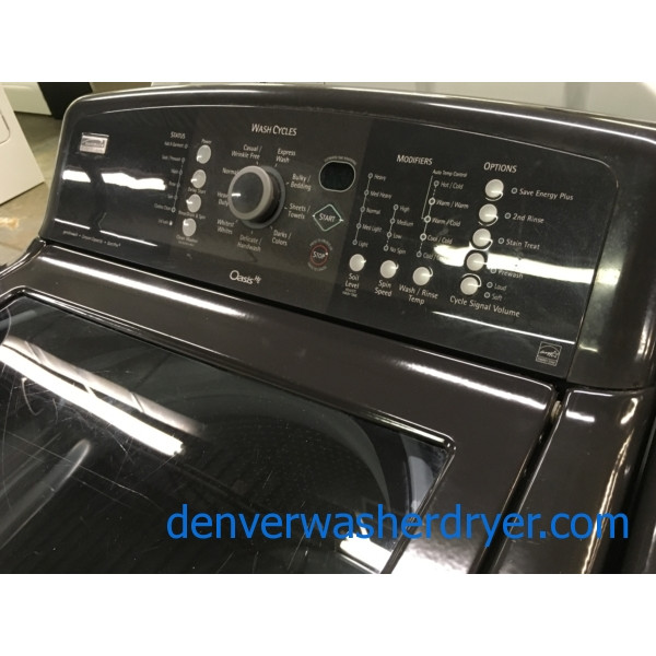 Slick Kenmore Oasis Direct-Drive Washer, Electric Dryer, Metallic Grey, Energy Star, HE, Quality Refurbished, 1-Year Warranty
