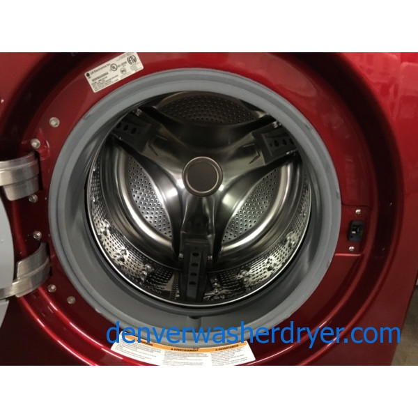 Quality Refurbished 27″ LG Front-Load Stackable Direct-Drive Steam-Washer w/Sanitary & Electric Steam-Dryer, 1-Year Warranty