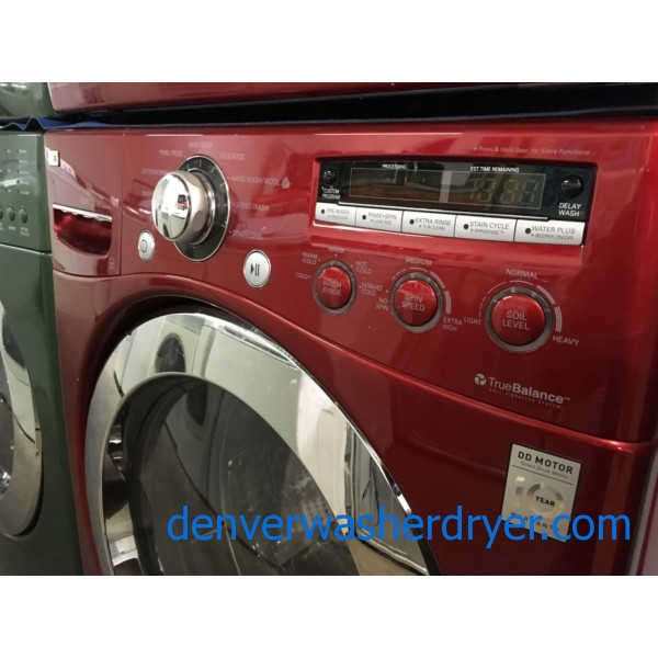 Quality Refurbished 27″ LG Front-Load Stackable Direct-Drive Steam-Washer w/Sanitary & Electric Steam-Dryer, 1-Year Warranty