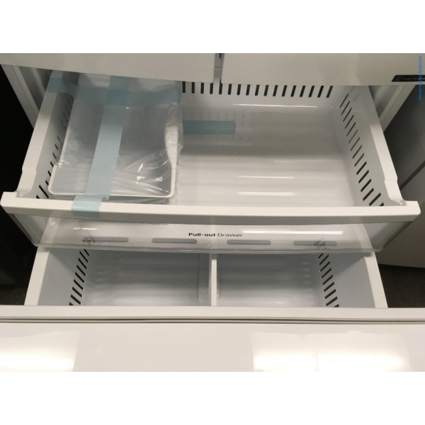 Brand-New French-Door Refrigerator by LG, 26.8 cu.ft., Slim-Ice System, In-Door Dispenser, 1-Year Warranty
