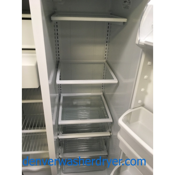 36″ Kenmore Side-by-Side (25 Cu. Ft.) Refrigerator, 1-Year Warranty