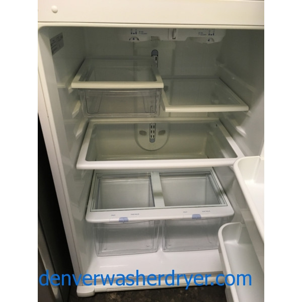 Used 18 cu. ft. Magic Chef Refrigerator, Glass Shelves, Top Mount