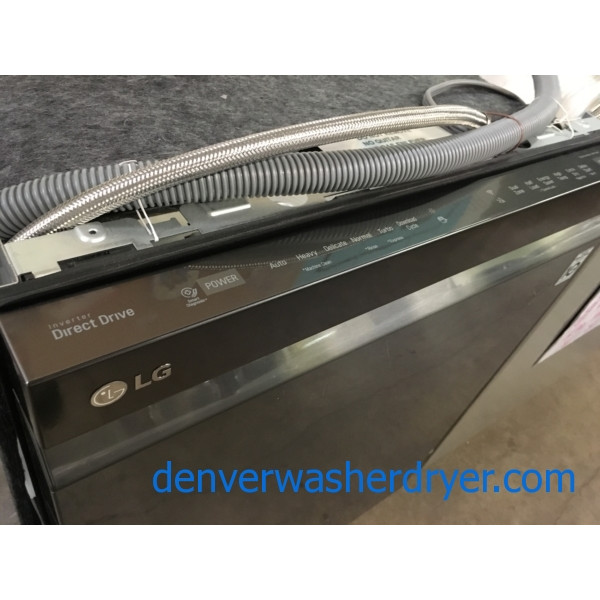 Brand-New Dishwasher, LG Black Stainless Steel Top Control, QuadWash, 24″, Wi-Fi Enabled, Energy Star