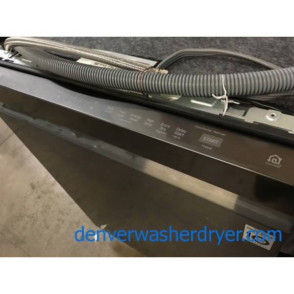 Brand-New Dishwasher, LG Black Stainless Steel Top Control, QuadWash, 24″, Wi-Fi Enabled, Energy Star