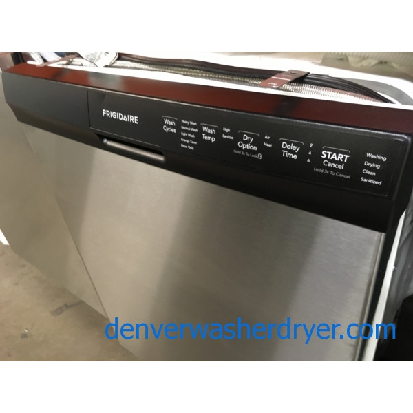 Frigidaire Stainless Dishwasher, Built-In 24″, 1-Year Warranty